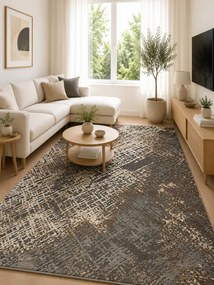 Koberec HOME W3982 GREY / A.BEIGE
