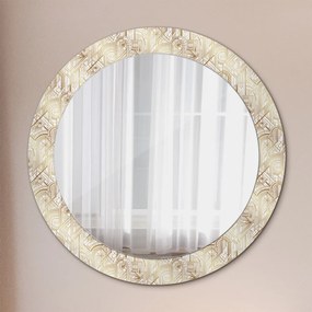 Okrúhle ozdobné zrkadlo na stenu Zloženie art deco fi 70 cm