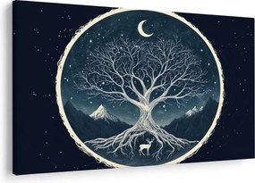 Obraz – Magický strom s jeleňom II. (90x60 cm)