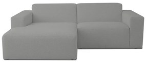 Sivá rohová pohovka z textílie buklé (ľavý roh) Roxy – Scandic