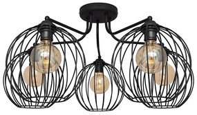 Luster prisadený MERCURE 5xE27/15W/230V čierna