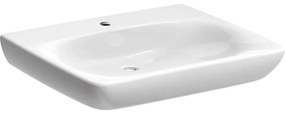 Geberit Selnova Comfort - Umývadlo 650x550 mm, bezbariérové, s 1 otvorom na batériu, bez prepadu, biela 500.188.01.1