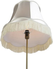 Stojaca lampa bronzová s tienidlom Granny krémová 45 cm nastaviteľná - Parte