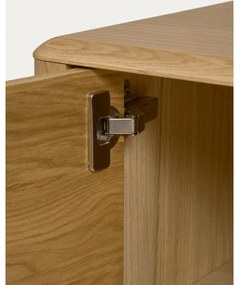 Nízka komoda v dekore duba v prírodnej farbe 200x86 cm Lenon – Kave Home