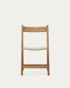 Drevená záhradná stolička v bielo-prírodnej farbe Dandara – Kave Home