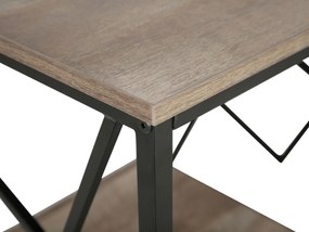 Odkladací stolík tmavé drevo/čierna FORRES Beliani