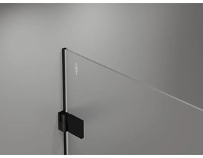 Mexen Lunar-B pravostranný výklopný sprchový kút 95 x 70 cm, číre sklo, čierna matná, 832-095-070-70-00-P