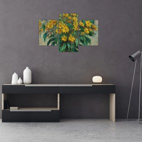 Obraz - Claude Monet, Jerusalem Artichoke Flowers, reprodukcia (90x60 cm)