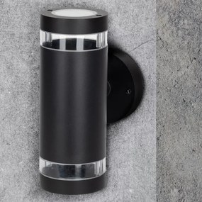 Vonkajšie nástenné svietidlo RINO 2xGU10/12W/230V IP54 čierna