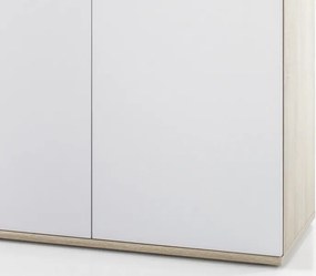 Skrinka s policami/botník Manolo 90 cm, dub sonoma/biela