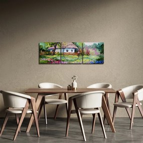 Obraz - Chalupa (s hodinami) (90x30 cm)