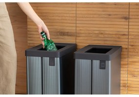 Sivý odpadkový kôš na triedený odpad z recyklovaného plastu 54 l Verto Recycle – Curver