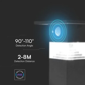 LED Solárne nástenné svietidlo so senzorom LED/2,5W/3,7V IP54 3000K 2200 mAh