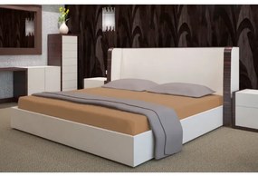 Froté plachta na posteľ s gumkou - škoricovo hnedá Šírka: 90 cm | Dĺžka: 200 cm