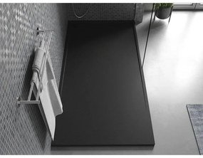 Mexen Amon, SMC obdĺžniková sprchová vanička 150 x 90 cm, čierna, 4F709015