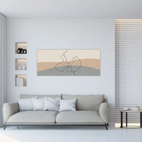 Obraz - Line art bozk (120x50 cm)