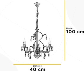 ONLI - Luster na reťazi TERESA 3xE14/6W/230V biely