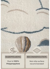 Krémový detský koberec 160x235 cm Hot Air Balloon – Hanse Home