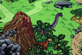 Vopi, Detský metrážny koberec Dino - neúčtujeme odrezky z role, na mieru, šíře 1,33m,1m,2m,3m,4m,na mieru, neúčtujeme odrezky, viacfarebná, filc, detská izba