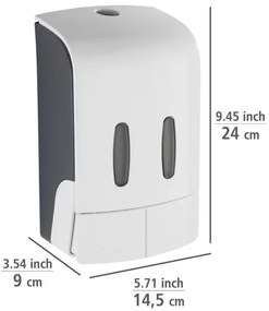 WENKO 24591100-Dávkovač mydla TARTAS 480 ml biela/šedá