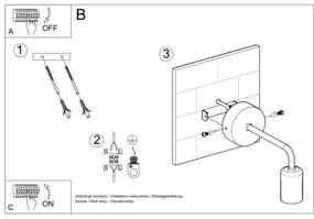Nástenné svietidlo Duomo, čierne telo svietidla
