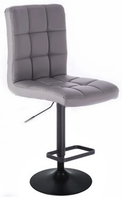 LuxuryForm Barová stolička TOLEDO na čiernom tanieri - šedá