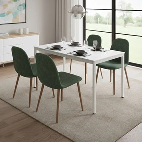 ModernHome Jedálenský kuchynský stôl 120x60 cm - biely mramor ModernHome