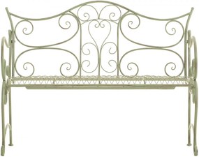 Rustikálna kovová lavička Tar - Zelená antik