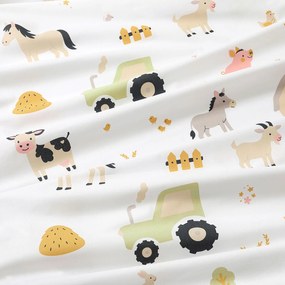Goldea detská bavlnená obliečka na vankúš - život na farme 30 x 50 cm