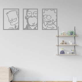 Veselá Stena Samolepka Bart Homer Lisa Simpsonovci Farba: šedá, Veľkosť: 40 x 16 cm