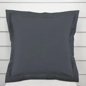 Biante Dekoračná obliečka na vankúš s lemom Rongo RG-017 Tmavo sivá 50 x 60 cm