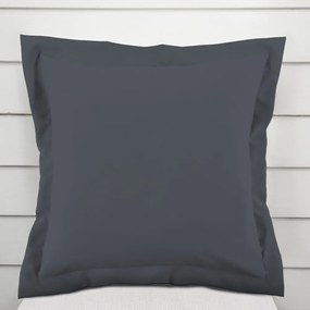 Biante Dekoračná obliečka na vankúš s lemom Rongo RG-017 Tmavo sivá 60 x 60 cm