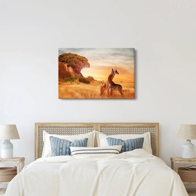 Obraz - Žirafy v Afrike (90x60 cm)