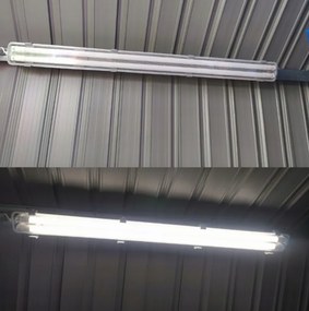 Sada 4x hermetické LED svietidlo 120 cm - lampa + LED trubice, garážová sada