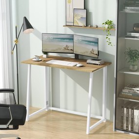 Set do pracovne ZARIMO stôl 80x40 cm biely + kreslo AVOLA VELVET modré