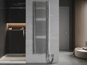 Mexen Ares, elektrické vykurovacie teleso 1800x500 mm + vykurovacia tyč 900 W, chrómová, W102-1800-500-2900-01