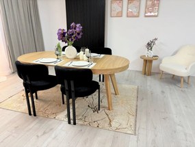 Okrúhly rozkladací jedalenský stôl PETRA dubová dyha