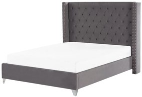 Manželská posteľ 160 cm LUBECK (s roštom) (sivá). Vlastná spoľahlivá doprava až k Vám domov. 1007324