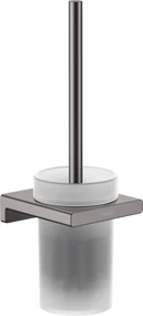 Hansgrohe AddStoris, držiak na WC kefu nástenný, kartáčovaný čierny chróm, HAN-41752340
