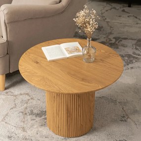 Okrúhly konferenčný stolík MAYLIN vo farbe dub Priemer: 60 cm