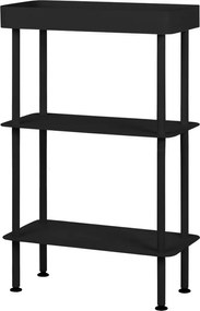 Čierny kovový pojazdný regál 60x97x30 cm Nolle – noo.ma