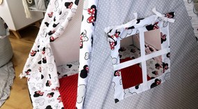 Detský stan TEEPEE (TÝPIA) EXCLUSIVE s doplnkami - MYŠKA MINNIE - červený