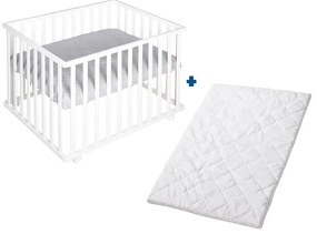 Biela detská ohrádka 100x75 cm Roba style – Roba