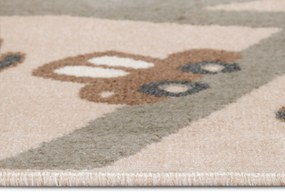 Hanse Home, Detský koberček Adventures 105972 Cream Brown Grey, 120x170, béžová, detská izba