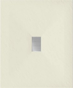 Mexen Hugo, obdĺžniková sprchová vanička, SMC, 120x100cm, béžová, oceľová krytka, 42691012-X