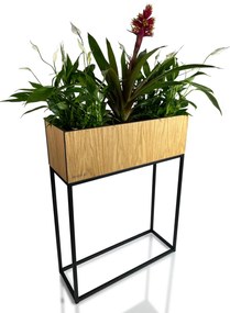 Dekorstudio Moderný kvetináč LOFT FIORINO dub 62x22x80cm