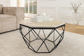 Konferenčný stolík Diamond Travertín čierny podstavec 70cm
