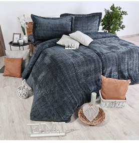 Obliečky z mikroplyšu Banu sivé EMI, Štandardný set jednolôžko obsahuje 1x 140x200 + 1x 70x90
