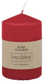 Červená sviečka Eco candles by Ego dekor Top, doba horenia 25 h