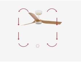 FARO 33821-Stropný ventilátor MINI PUNT S hnedá/biela pr.90 cm + diaľkové ovládanie